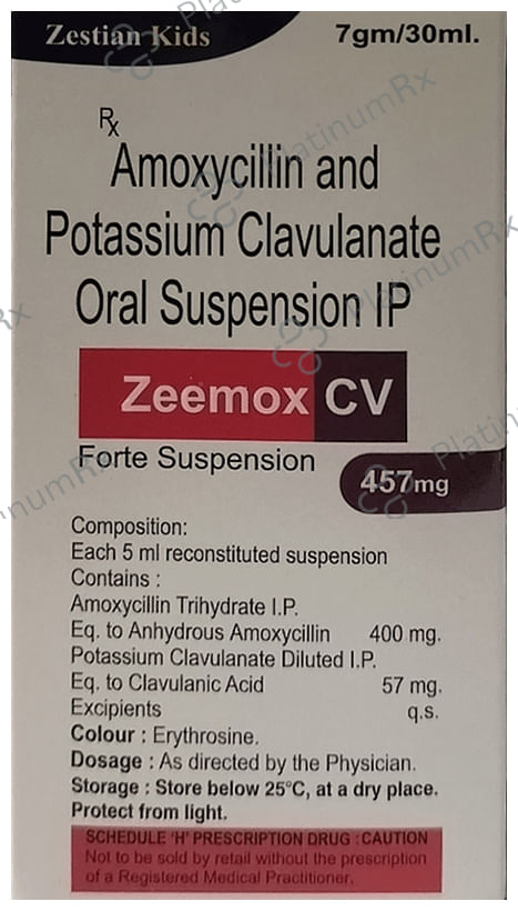 Zeemox CV Forte 457mg Oral Suspension Orange
