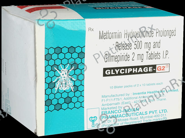 Glyciphage G 2/500mg Tablet PR 10s