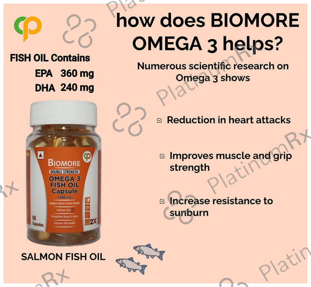 Biomore Double Strength Omega 3 Fish Oil Capsule 60s