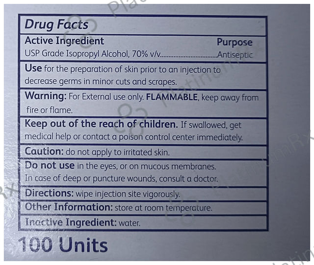 BD Alcohol Swab 100s