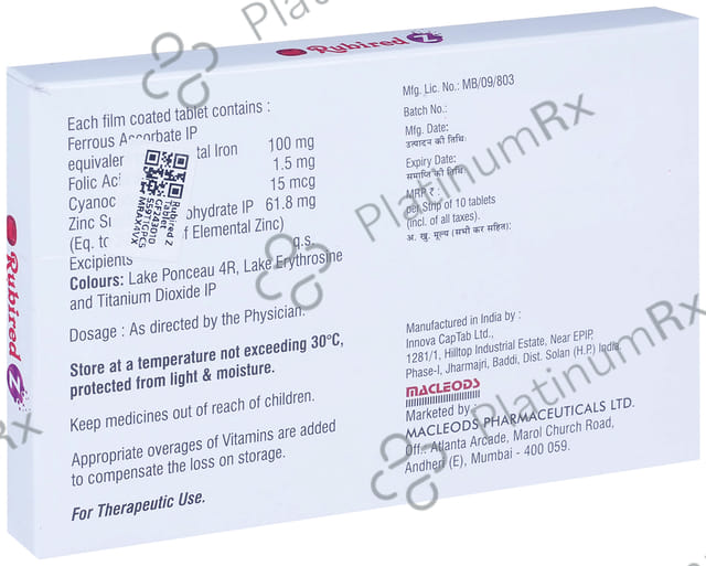 Rubired Z Tablet 10s