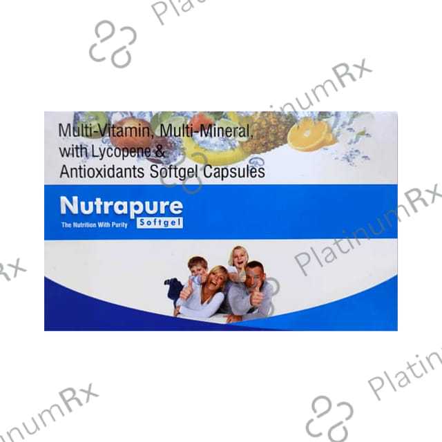 Nutrapure Multi-Vitamin, Multi-Mineral, with Lycopene & Antioxidants Softgel Capsule (10 Each) 1 Strip