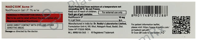 Nadoxin 1% Acne Gel 10gm