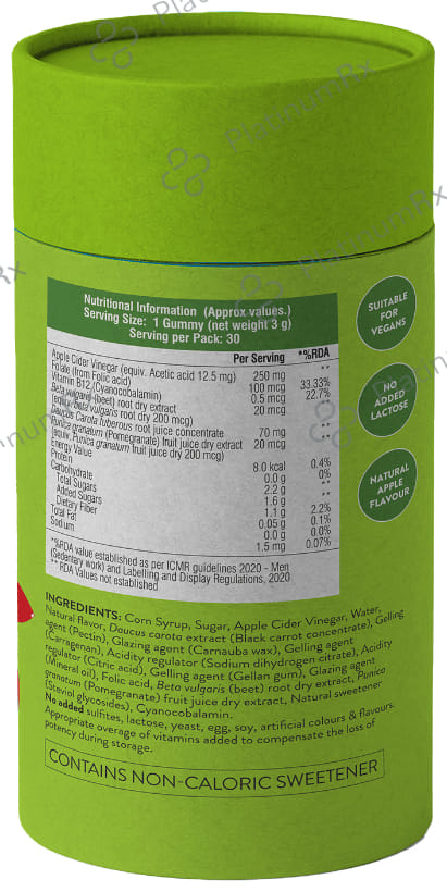 Swisse Me Apple Cider Vinegar Gummies Natural Apple