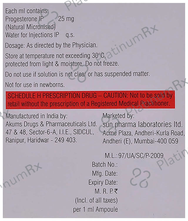 Aqsusten 25mg Solution for Injection 1ml