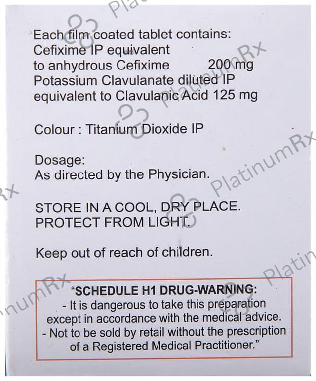Cefolac CV 200/125mg Tablet 4s