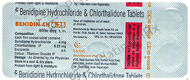 Benidin CH 4/6.25mg Tablet 10s