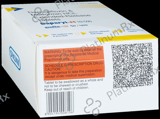 Daparyl M 10/500mg Tablet ER 10s