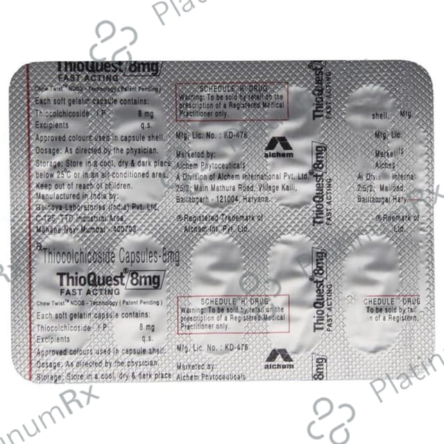 Thioquest 8mg Fast Acting Capsule