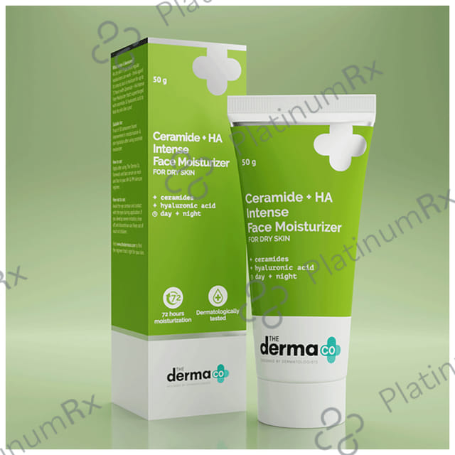 The Derma Co Ceramide+HA (Hyaluronic Acid) Intense Face Moisturizer - For Dry Skin