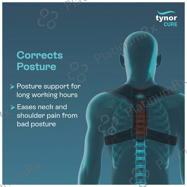 Tynor Posture Corrector Sleek Black Universal