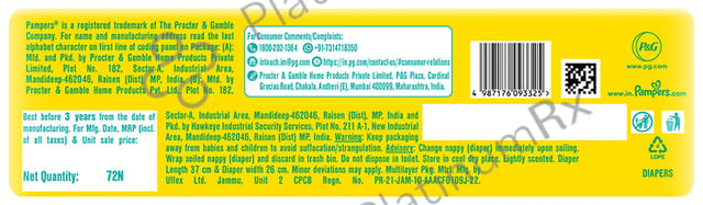 Pampers Taped New Baby Diaper NB 72s