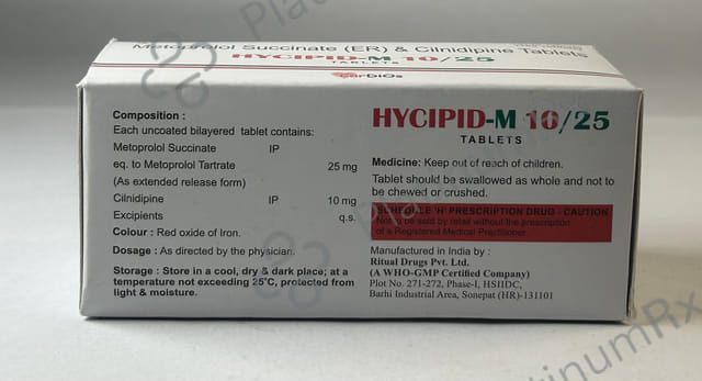 Hycipid M 10/25mg Tablet 10s