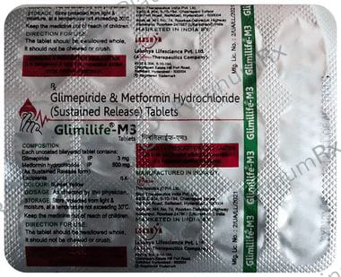 Glimilife M 3/500mg Tablet SR 15s