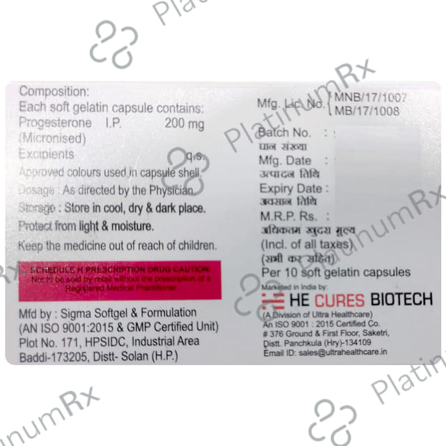 Prozest 200mg Soft Gelatin Capsule