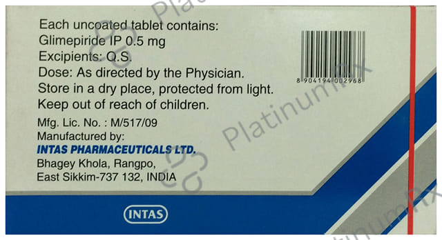 Zoryl 0.5mg Tablet 15s