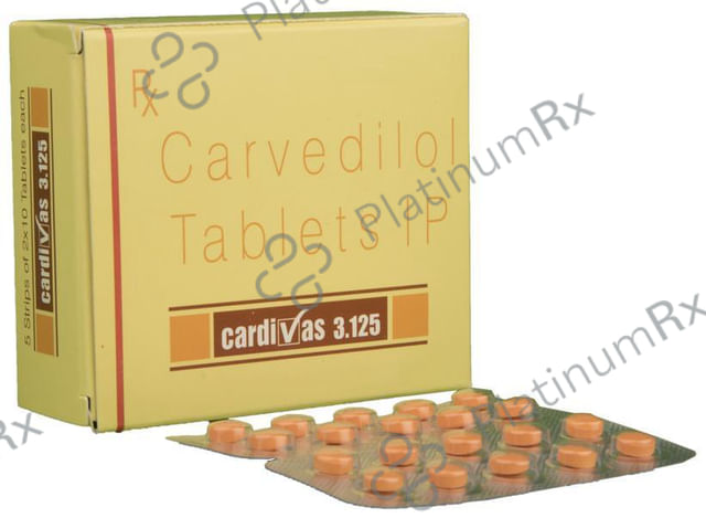Cardivas 3.125mg Tablet 15s