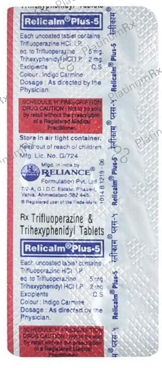 Relicalm Plus 5/2mg Tablet 10s