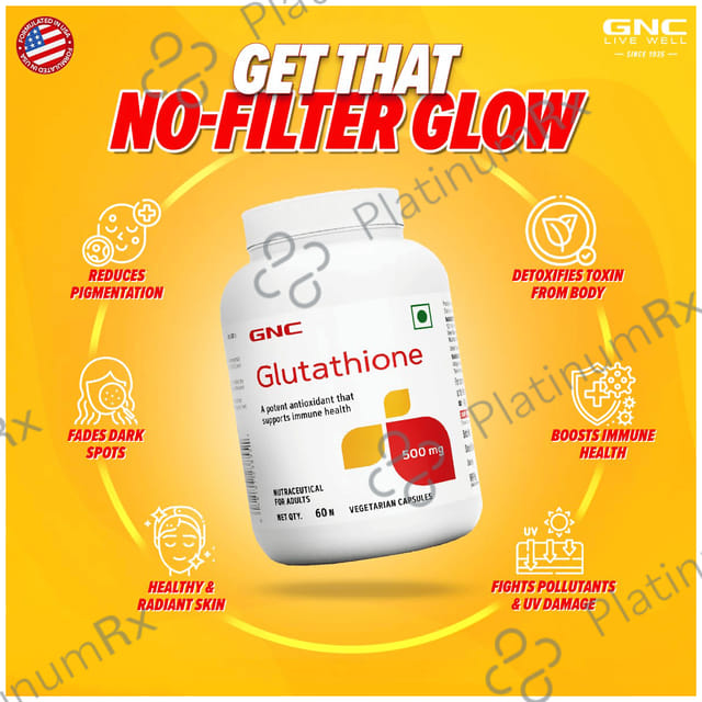 GNC Glutathione 500mg Vegetarian Capsule