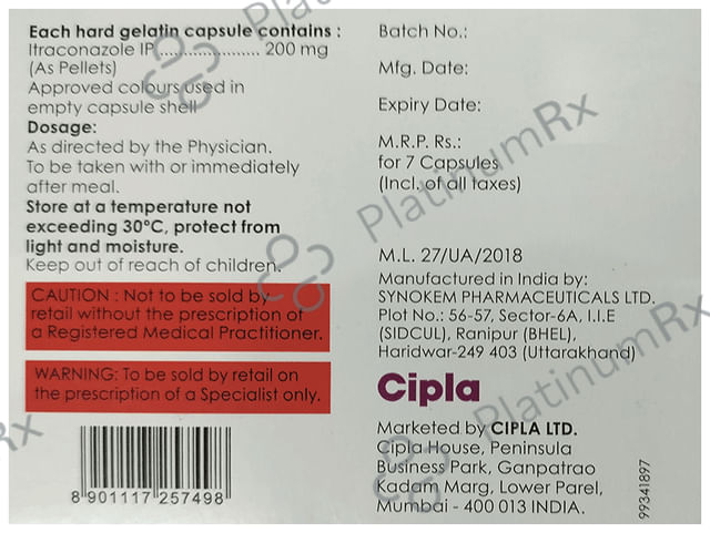 Itranox 200mg Capsule 7s