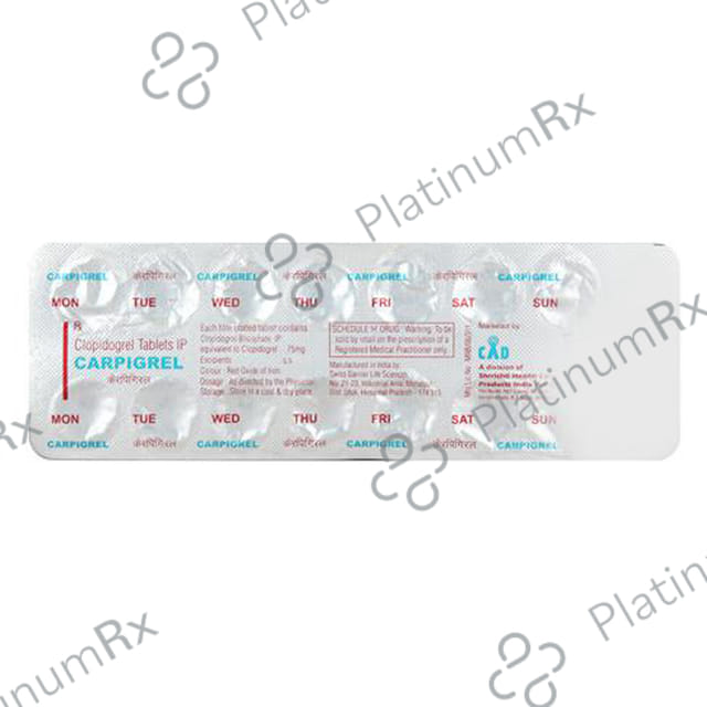 Carpigrel 75mg Tablet 14s