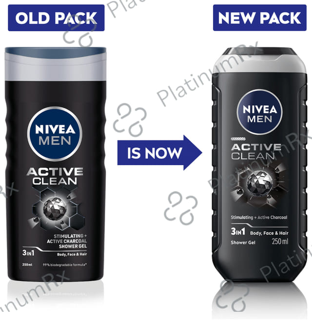 Nivea Men Shower Gel for Body Skin & Hair Active Clean 250 ml
