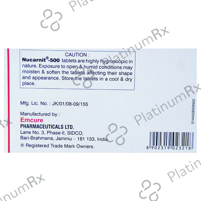 Nucarnit 500mg Tablet 10s