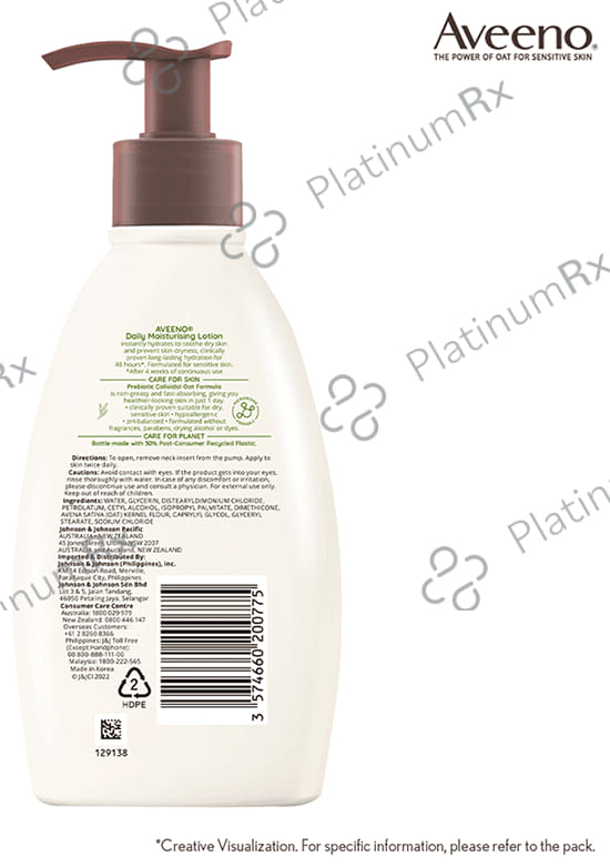 Aveeno Daily Moisturising Lotion Fragrance Free 354ml