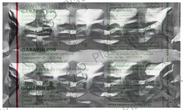 Gabapin 600mg Tablet 10s