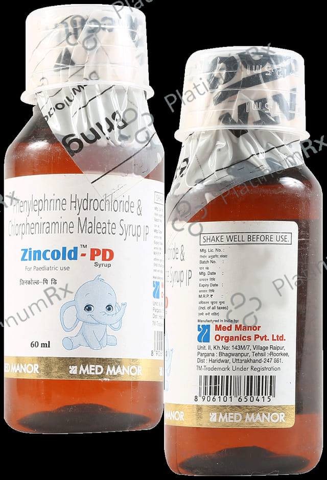 Zincold PD 2/5mg Syrup 60ml