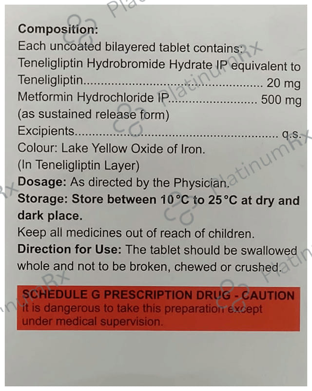 Tendia M 500 500/20mg Tablet SR 15s