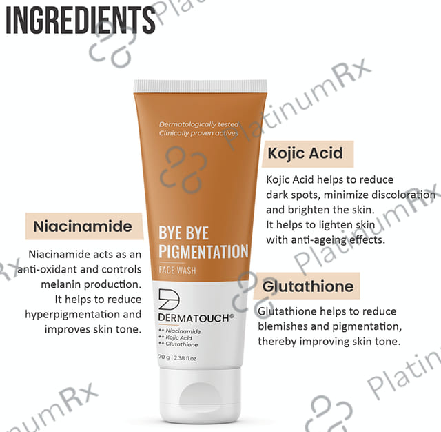 Dermatouch Bye Bye Pigmentation Face Wash 70gm