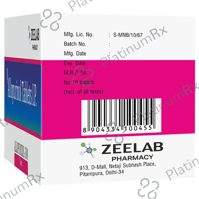 Allopurizol 300mg Tablet 10s