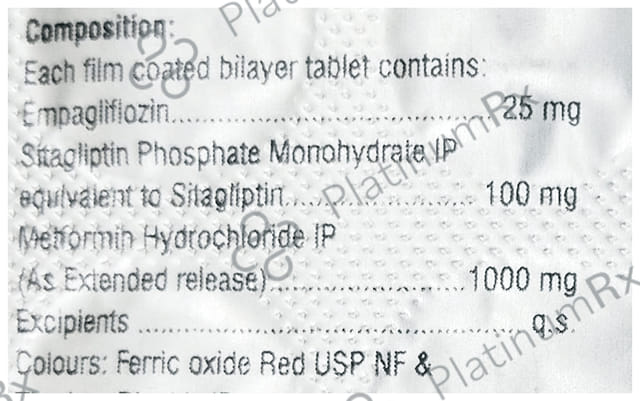Glura Trio 25/1000mg Tablet 10s