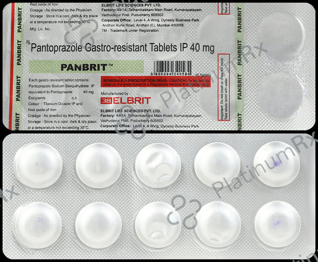 Panbrit 40mg Tablet 10s
