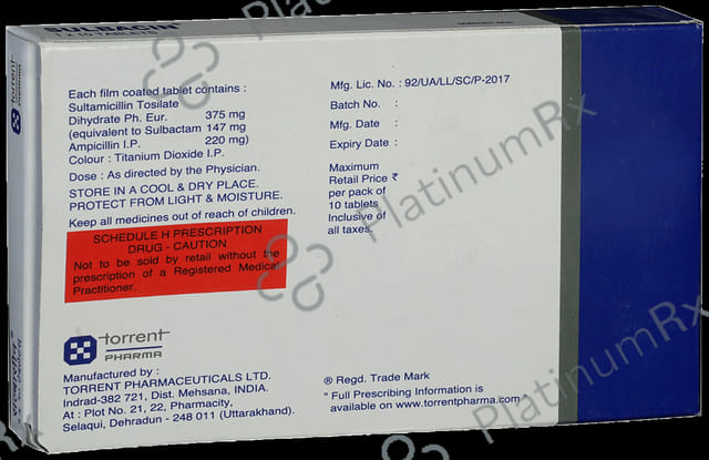 Sulbacin 375mg Tablet 10s