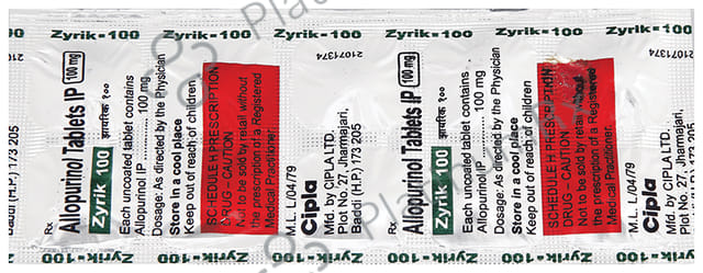 Zyrik 100mg Tablet 10s