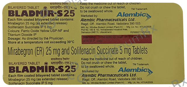 Bladmir S 25/5mg Tablet ER 10s