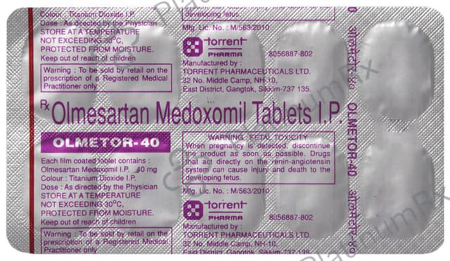 Olmetor 40mg Tablet 10s