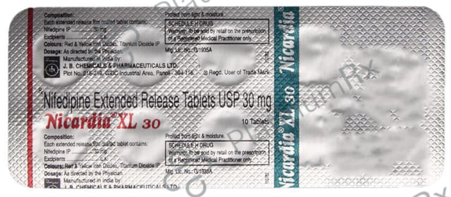 Nicardia XL 30 Tablet 10 Tablet ER