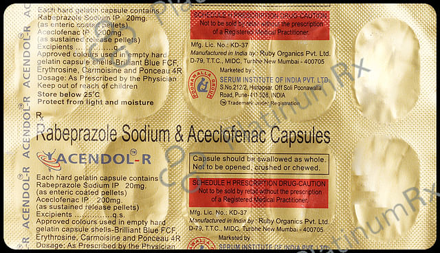 Acendol R 200/20mg Capsule SR 10s