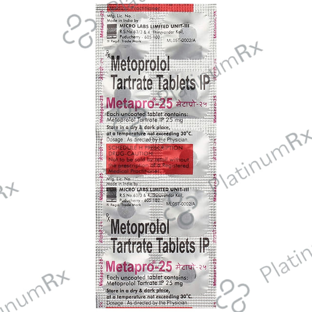 Metapro 25mg Tablet 10s