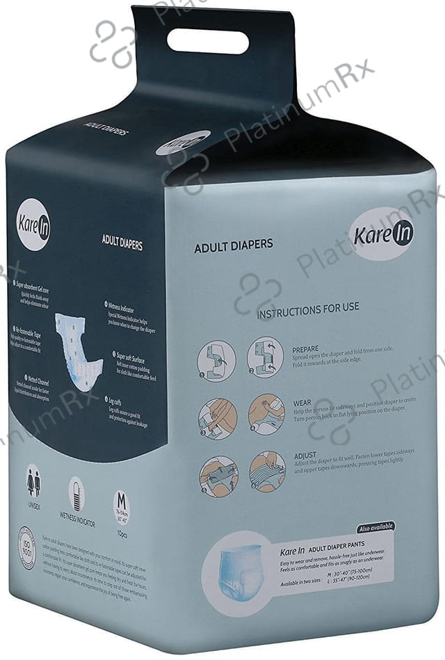 Kare In Unisex Adult Diaper Medium 10s