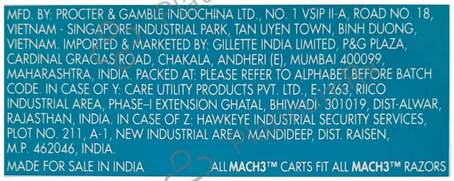 Gillette Mach 3 Shaving Razor Blades 16 units