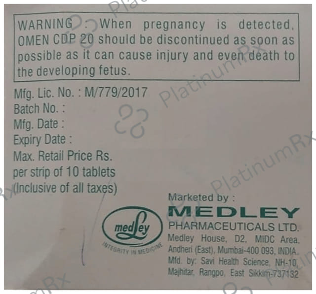Omen CDP 20/10mg Tablet 10s