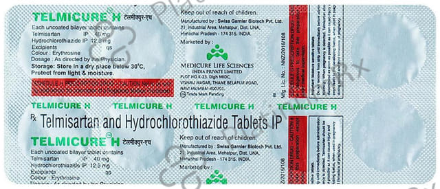 Telmicure H 40mg/12.5mg Tablet