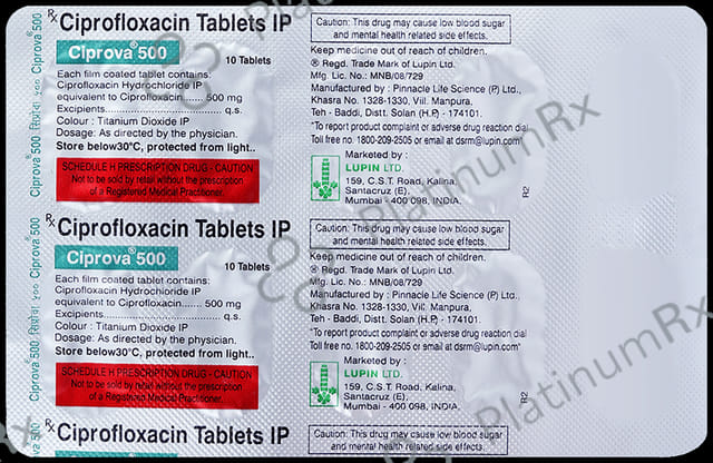Ciprova 500mg Tablet