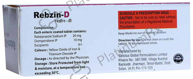 Rebzin D 10mg/20mg Tablet