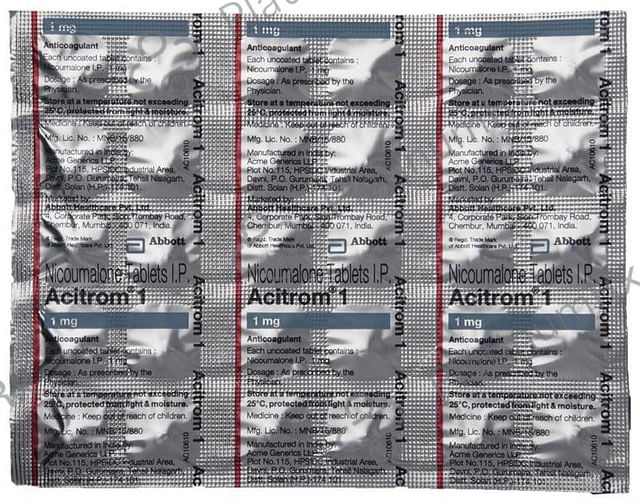 Acitrom 1mg Tablet 30s