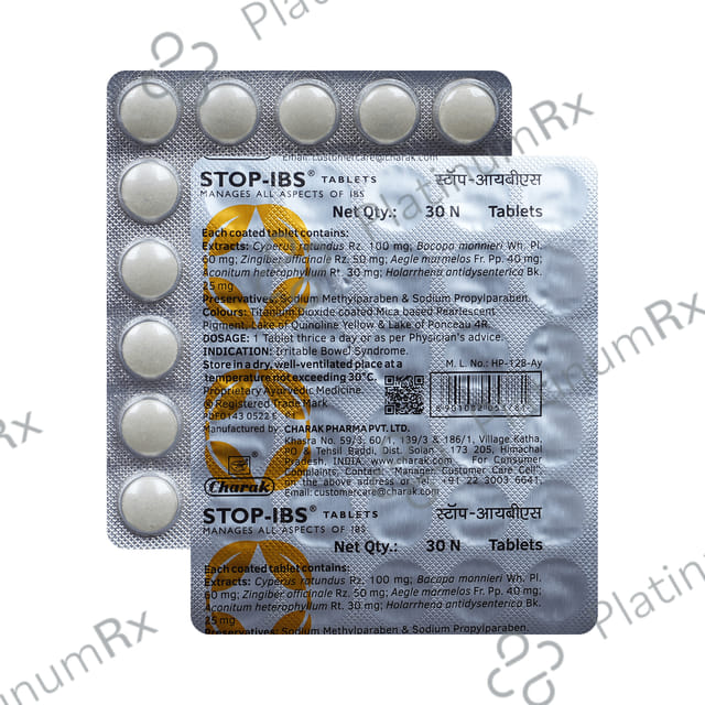 Stop-Ibs Tablet - Supports Digestive Health & Bowel Movement
